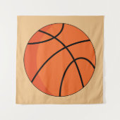 Cartoon Basketbal Bal Wandkleed (Voorkant (horizontaal))