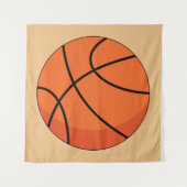 Cartoon Basketbal Bal Wandkleed (Voorkant)