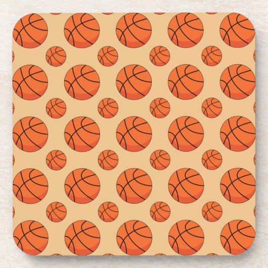 Cartoon Basketball Ball Bier Onderzetter (Voorkant)