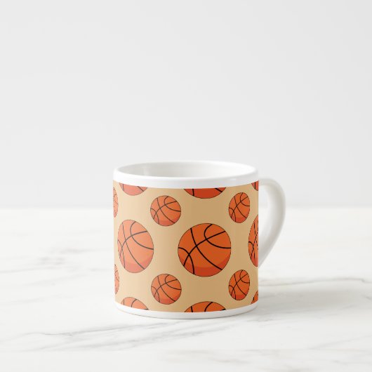 Cartoon Basketball Ball Espresso Kop (Voorkant rechts)