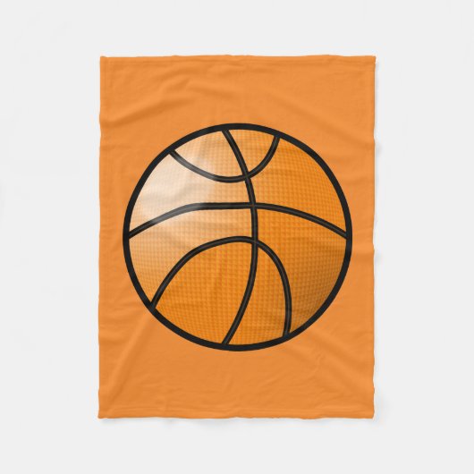 Cartoon Basketball Ball Fleece Deken (Voorkant)