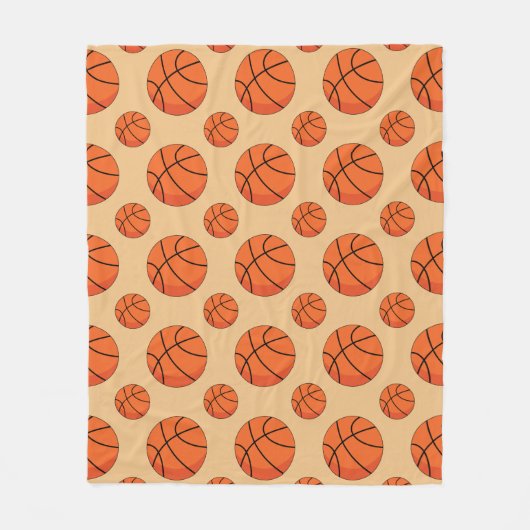 Cartoon Basketball Ball Fleece Deken (Voorkant)
