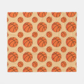 Cartoon Basketball Ball Fleece Deken (Voorkant (Horizontaal))
