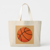 Cartoon Basketball Ball Grote Tote Bag (Achterkant)
