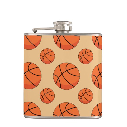 Cartoon Basketball Ball Heupfles (Voorkant)