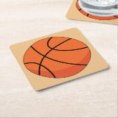 Cartoon Basketball Ball Kartonnen Onderzetters (Schuin)