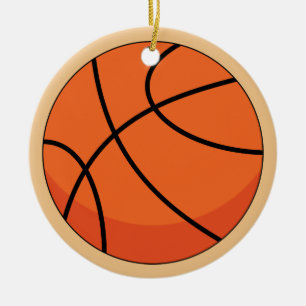 Cartoon Basketball Ball Keramisch Ornament