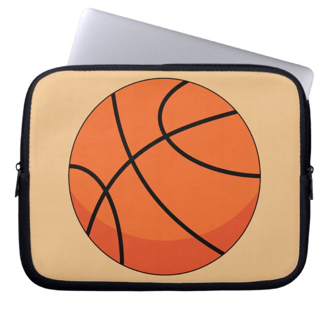 Cartoon Basketball Ball Laptop Sleeve (Voorkant)