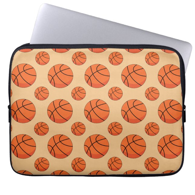 Cartoon Basketball Ball Laptop Sleeve (Voorkant)