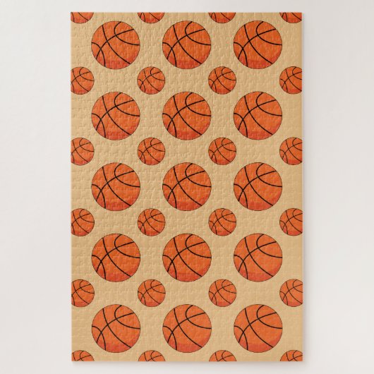 Cartoon Basketball Ball Legpuzzel (Verticaal)