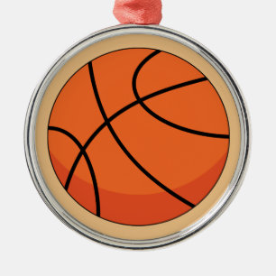 Cartoon Basketball Ball Metalen Ornament