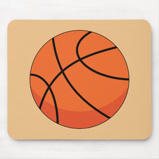 Cartoon Basketball Ball Muismat (Voorkant)