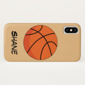 Cartoon Basketball Ball | Naam toevoegen Case-Mate iPhone Case (Achterkant (horizontaal))