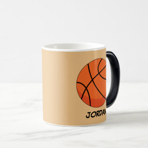 Cartoon Basketball Ball   Naam toevoegen Magische Mok