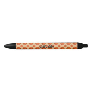Cartoon Basketball Ball   Naam toevoegen Zwarte Inkt Pen