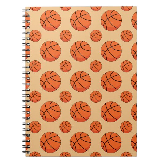Cartoon Basketball Ball Notitieboek (Voorkant)