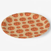 Cartoon Basketball Ball Papieren Bordje (Gekanteld)