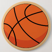 Cartoon Basketball Ball Ronde Button 6,0 Cm (Voorkant)
