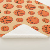 Cartoon Basketball Ball Sherpa Deken (3/4)