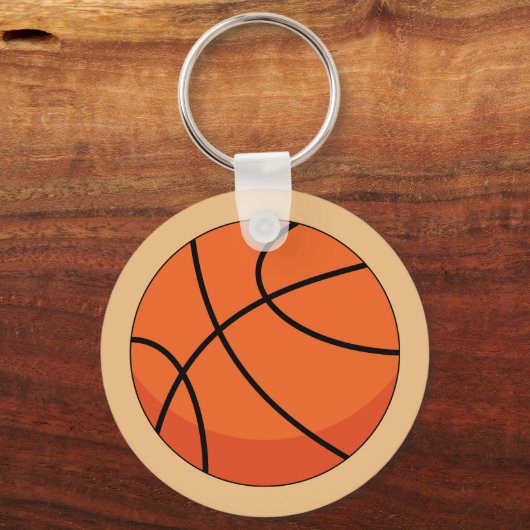 Cartoon Basketball Ball Sleutelhanger (Achterkant)