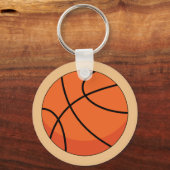 Cartoon Basketball Ball Sleutelhanger (Voorkant)