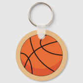 Cartoon Basketball Ball Sleutelhanger (Achterkant)