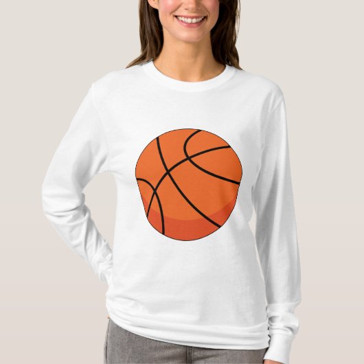 Cartoon Basketball Ball T-shirt (Voorkant)