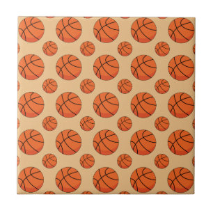 Cartoon Basketball Ball Tegeltje