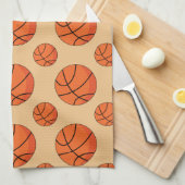 Cartoon Basketball Ball Theedoek (Quarter Fold)
