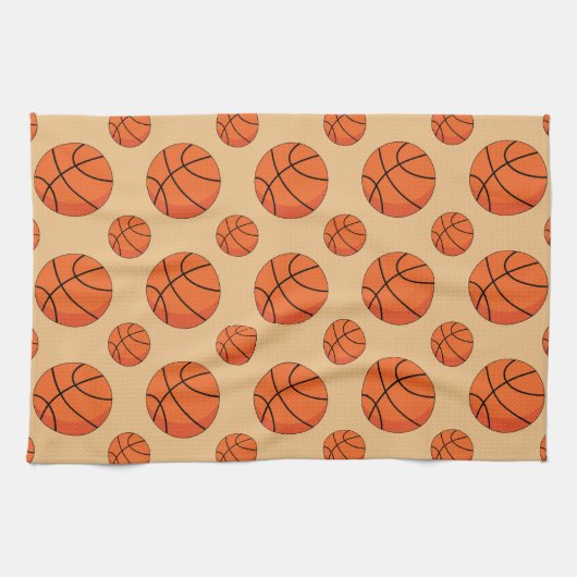 Cartoon Basketball Ball Theedoek (Horizontaal)