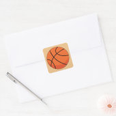 Cartoon Basketball Ball Vierkante Sticker (Envelop)