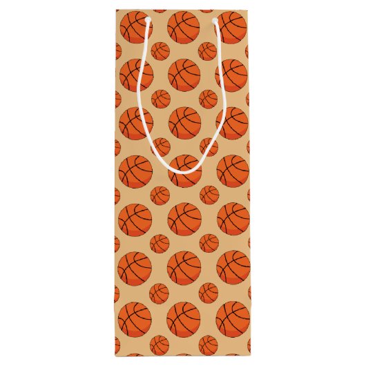 Cartoon Basketball Ball Wijn Cadeautas (Achterkant)
