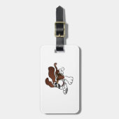Cartoon Basset Hound Bagagelabel (Voorkant verticaal)