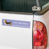 Cartoon Basset Hound Bumpersticker (Op Truck)