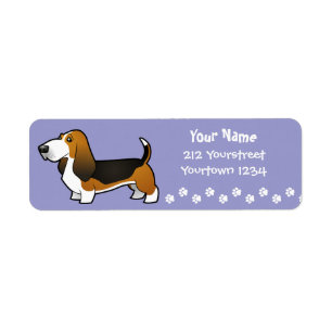 Cartoon Basset Hound Etiket