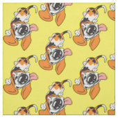 cartoon Basset Hound Fabric Stof (Swatch)