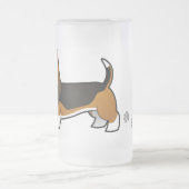 Cartoon Basset Hound Matglas Bierpul (Center)