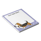 Cartoon Basset Hound Notitieblok (Schuin)
