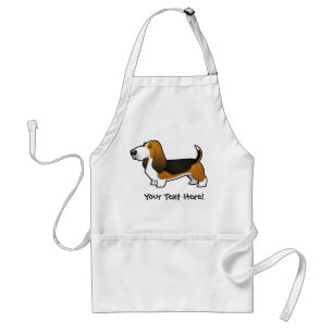 Cartoon Basset Hound Standaard Schort