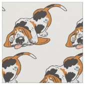 cartoon Basset Hound Stof (Close Up)