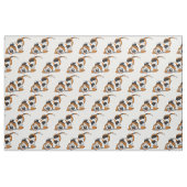 cartoon Basset Hound Stof (Fat Quarter)