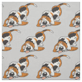 cartoon Basset Hound Stof (Swatch)