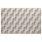 cartoon Basset Hound Stof (Fat Quarter)