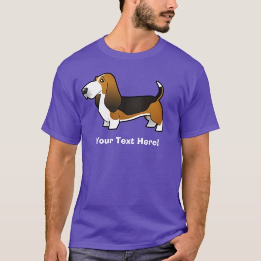 Cartoon Basset Hound T-shirt (Voorkant)