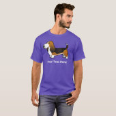 Cartoon Basset Hound T-shirt (Voorkant volledig)