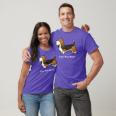 Cartoon Basset Hound T-shirt (Unisex)