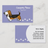 Cartoon Basset Hound Visitekaartje (Voorkant / Achterkant)