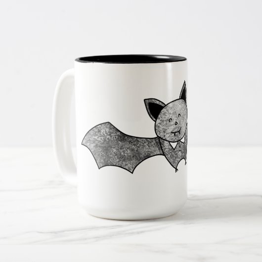 Cartoon Bat Coffee Mok (Voorkant links)