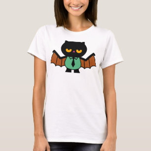 Cartoon Bat in een Stropdas T-shirt