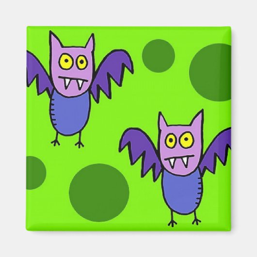 "Cartoon Bats" Koelkastmagneet Magneet (Voorkant)